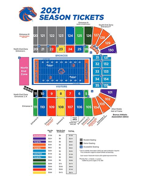 Boise State Stadium Seating Map