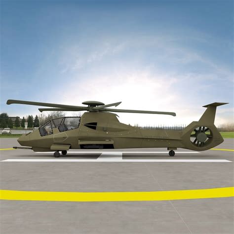 3d rah 66 comanche helicopter model