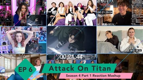 Attack On Titan Season 4 Episode 6 (4x6) Reaction Mashup: 進撃の巨人 4期リアクション - YouTube