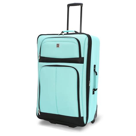 Protégé - Protege 28" Regency Checked 2-Wheel Upright Luggage, Aqua (Walmart Exclusive ...