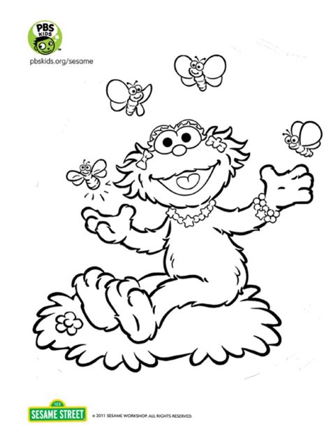 Zoe and Butterflies Coloring Page | Kids… | PBS KIDS for Parents