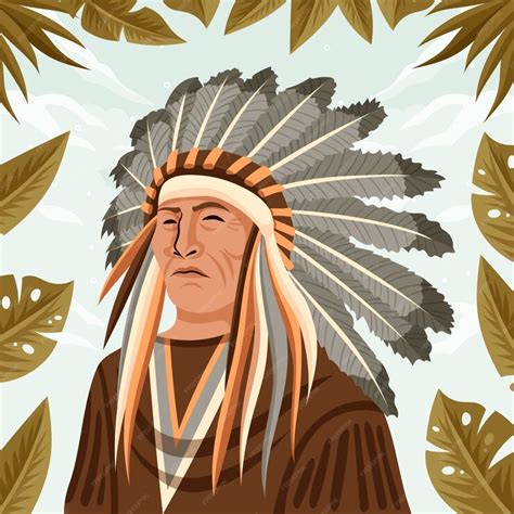 Free Vector | Flat apache person illustration