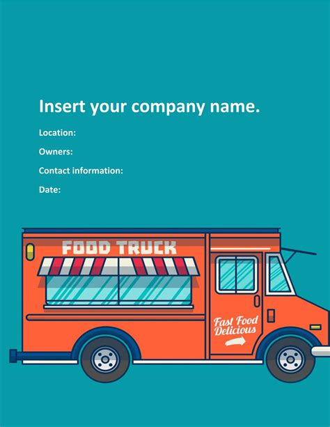 Food Truck Business Plan Template Sample Pages - Black Box Business Plans