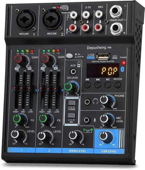 Depusheng M4 Professional Audio Mixer Sound Card Console Interface ...