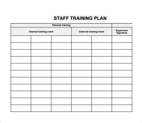 Training Plan Template Excel Download – printable receipt template