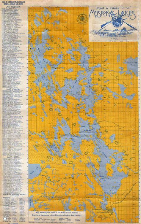 1899 Map and Chart of the Muskoka Lakes | Muskoka Blog