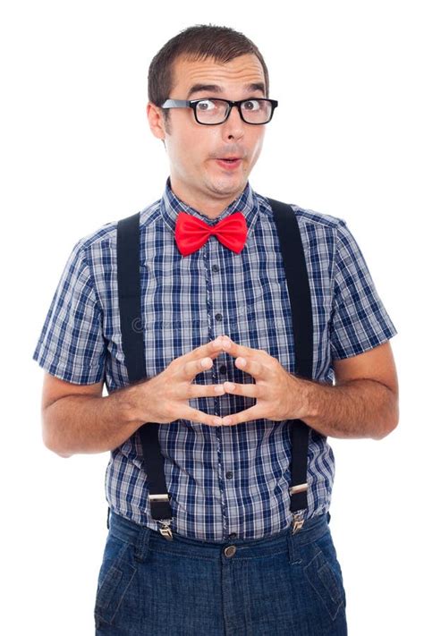 Funny curious nerd man stock photo. Image of geek, person - 26522186