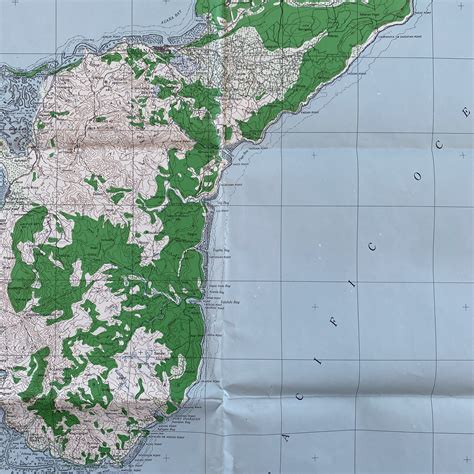 VERY RARE 1944 Battle of Guam D-Day Pacific Operations Invasion Map — Premier Relics