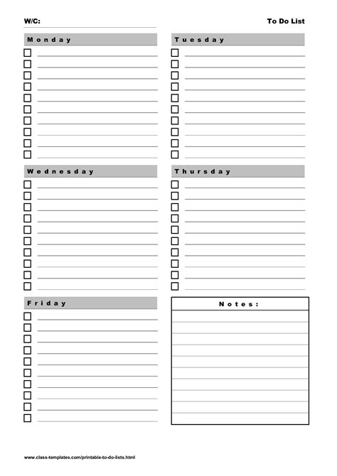 the printable to do list is shown in black and white, with lines on ...