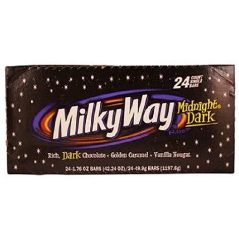 MILKY WAY Midnight Dark Chocolate Singles Size Candy Bars 1.76-Ounce Bar 24-Count Box - Walmart.com