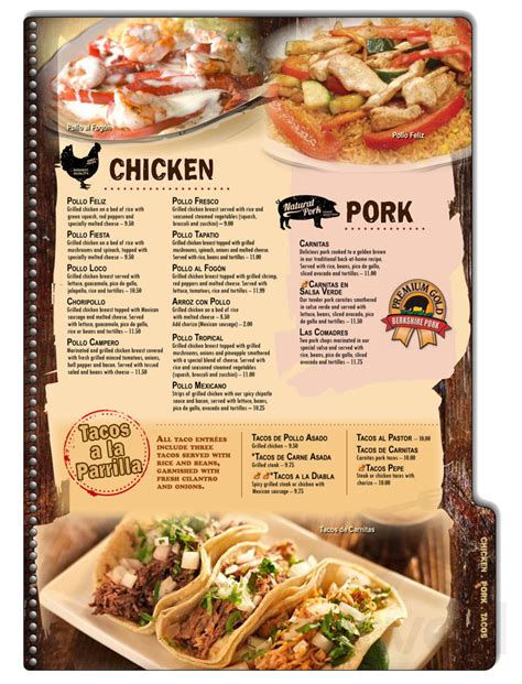 Salsa's Mexican Café menu in Leonardtown, Maryland, USA