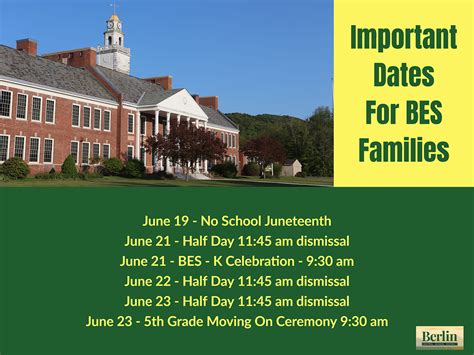 Calendar Reminders for BCSD Families | Berlin Central School District