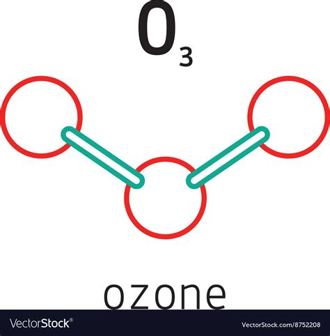 O3 ozone molecule Royalty Free Vector Image - VectorStock