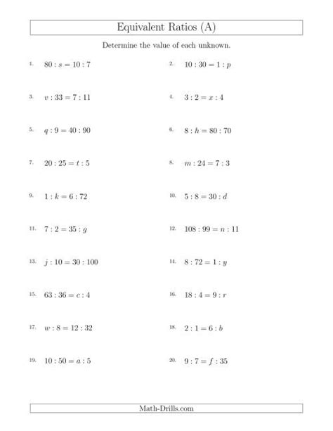 Equivalent Fractions Math Drills