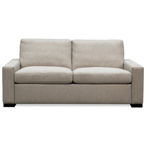American Leather Rogue RGE-SO2-QS Contemporary Queen Comfort Sleeper Sofa with Exposed Wood Trim ...
