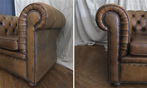 Vintage Leather Chesterfield Arm Chair | quintessential duckeggBLUE