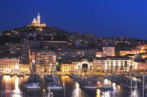 Evening lights in Marseille, France wallpapers and images - wallpapers, pictures, photos