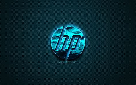 HP gold logo, Hewlett-Packard, creative art, gold texture, brown carbon ...