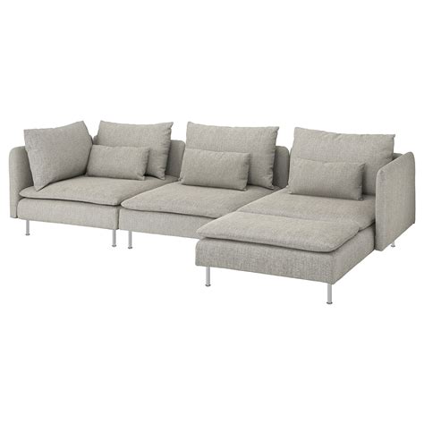 SÖDERHAMN sectional, 4-seat, with chaise/Viarp beige/brown - IKEA