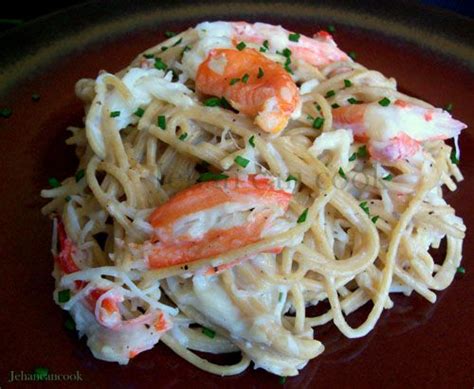 crab alfredo with imitation crab