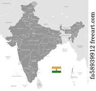 Free art print of Administrative and political map of indian state of bihar, india | FreeArt ...