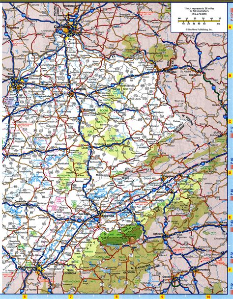 Map of Tennessee roads and highways.Free printable road map of Tennessee