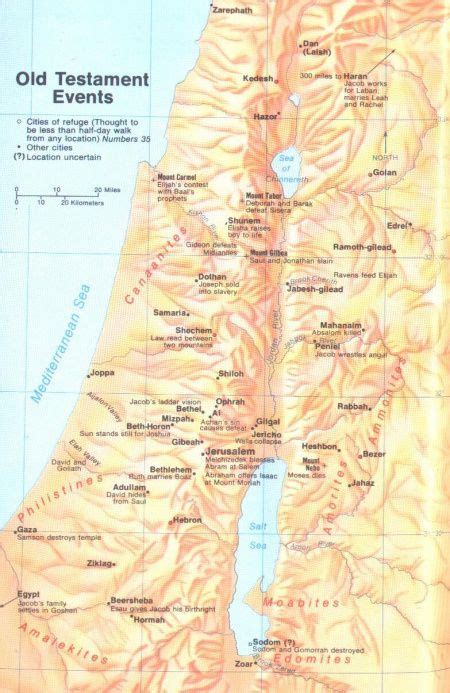 Map showing location of Old Testament Events | Bible mapping, Old testament, Bible lessons