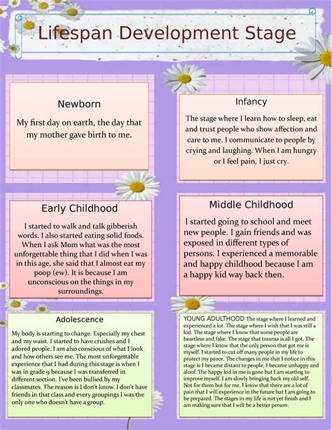 Lifespan Development Timeline - Lifespan Development Stage YOUNG ...