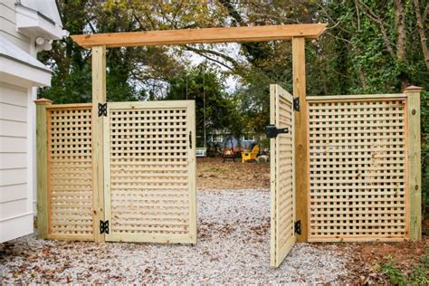 How to Build a Window Pane Lattice Privacy Fence and Gate - Pretty Handy Girl