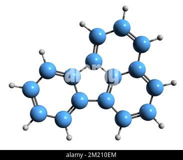 3D image of Fluoranthene skeletal formula - molecular chemical ...