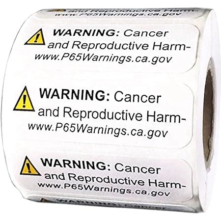 Amazon.com : California Proposition 65 Warning Labels Short Form 1 1/2 x 1 1/2 Inch Square 500 ...