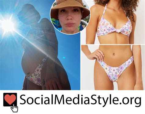 Halsey's floral print bikini