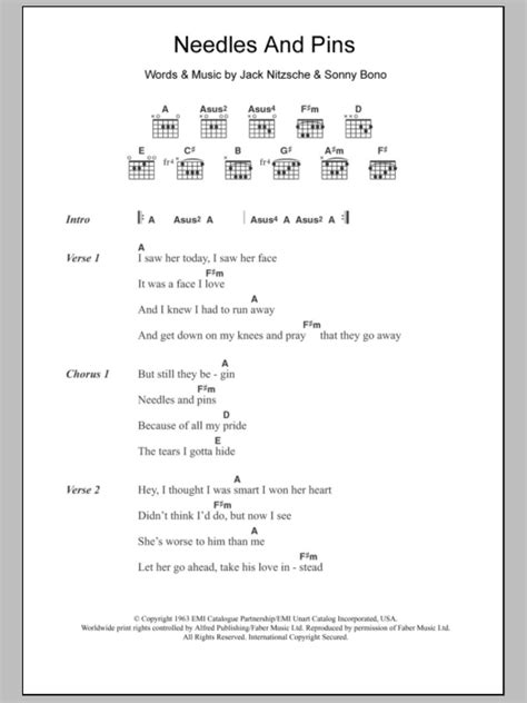 Needles And Pins by The Searchers - Guitar Chords/Lyrics - Guitar Instructor