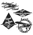 Vintage Aircraft Labels Collection Royalty Free Vector Image