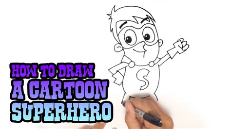 Superhero Cartoon Drawing Easy - Lanarra