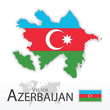 Azerbaijan Flag Map Transport Tourism Vector Cartographic Sign Vector ...