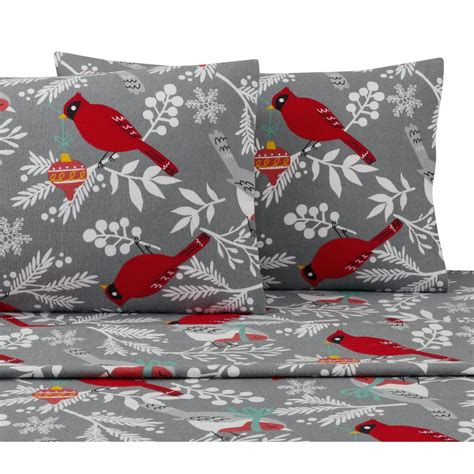 Mainstays Flannel Printed Sheet Set, Cardinal, Twin - Walmart.com - Walmart.com