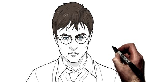 How To Draw Harry Potter | Step By Step | Harry Potter - YouTube