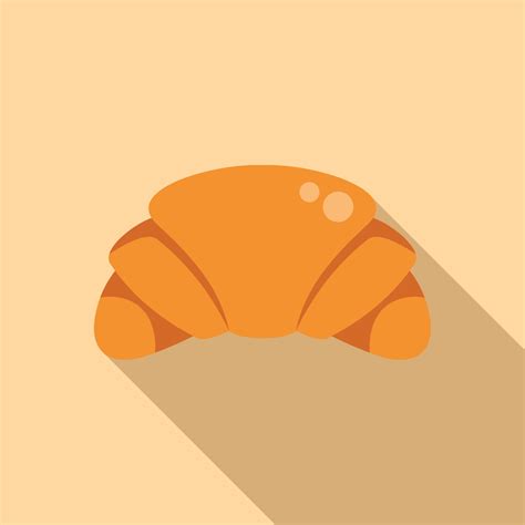 Croissant icon flat vector. Fast food 21412132 Vector Art at Vecteezy