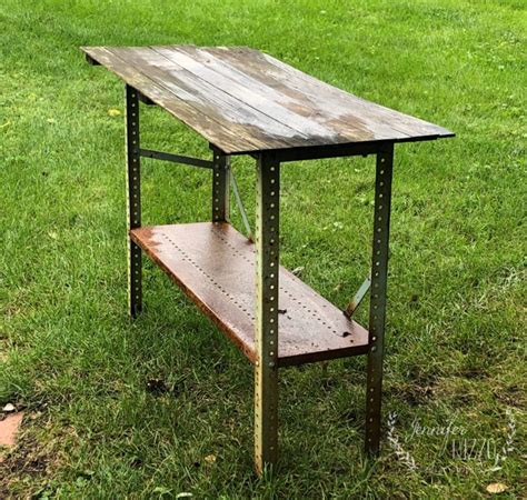 Give a Metal Work Table a Makeover with Paint - Jennifer Rizzo