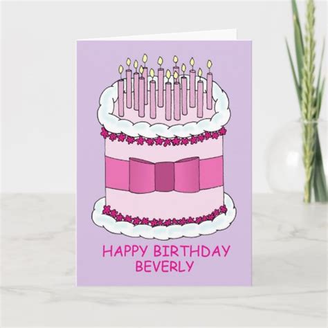 Happy Birthday Beverly Card | Zazzle.com