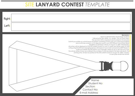 Lanyard Template Size