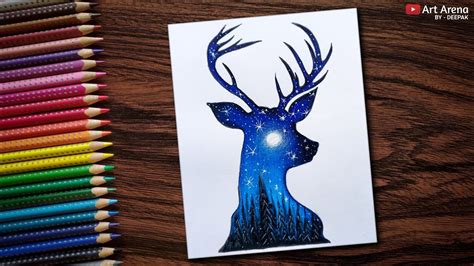 Drawing Night Sky With Colored Pencils ~ Drawing Sky With Colored ...