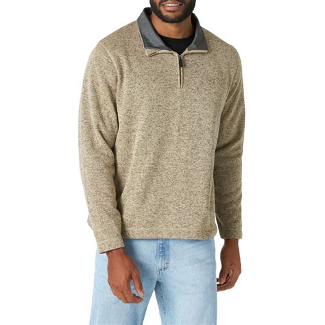 Wrangler - Wrangler Men's Fleece Quarter Zip - Walmart.com - Walmart.com