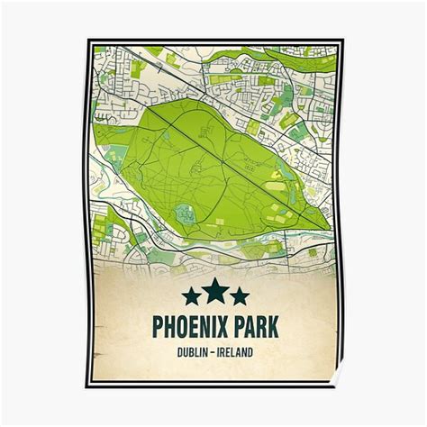 "phoenix park map art - phoenix park dublin map" Poster by PostersProf1 ...