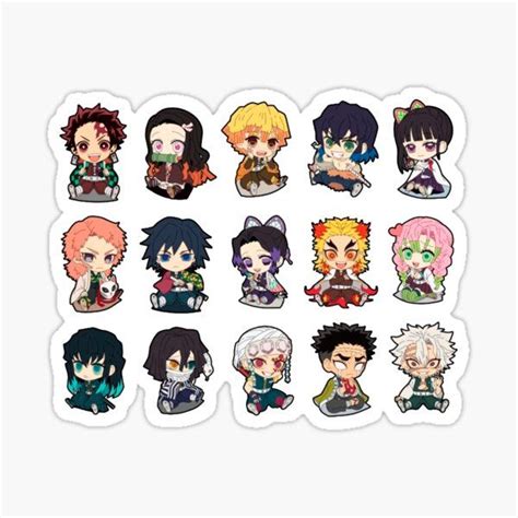 Pegatinas: Demon Slayer | Pegatinas bonitas, Haikyuu chibi, Chibi anime