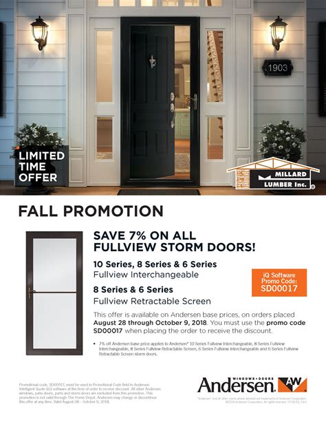 Andersen Storm Door Sale! - More Than Lumber. Millard Lumber