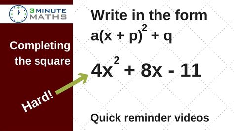 Completing The Square Formula