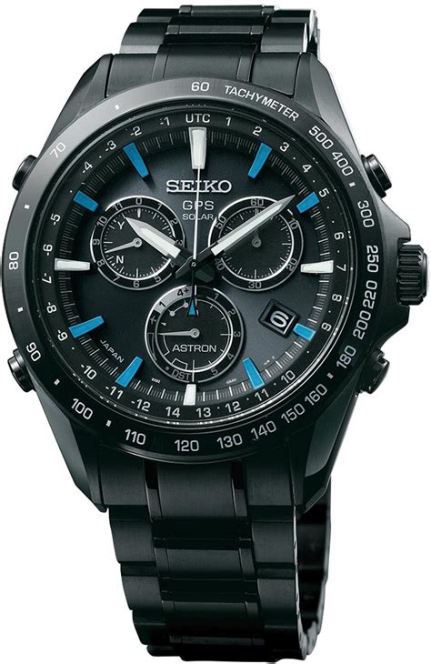 Seiko Astron Watch GPS Solar Chronograph Blue D SSE013 Watch