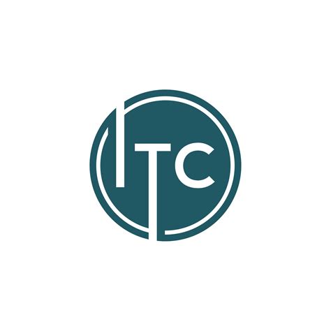 diseño de logotipo de letra itc sobre fondo blanco. concepto de logotipo de letra de iniciales ...